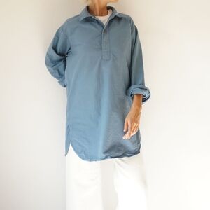 Vintage Cotton Long Sleeve Tunic Top